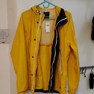 Abercrombie and Fitch bright yellow raincoat